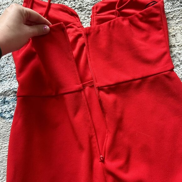 B. Darlin Red Cocktail Party Prom Homecoming Formal Dress Womens 7/8 - Picture 10 of 10